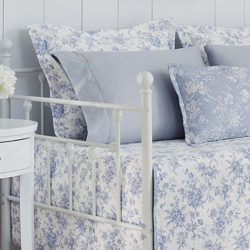 Laura Ashley Walled Garden Cotton Reversible Quilt Set & Reviews